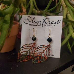Silver Forest Leaf Earrings